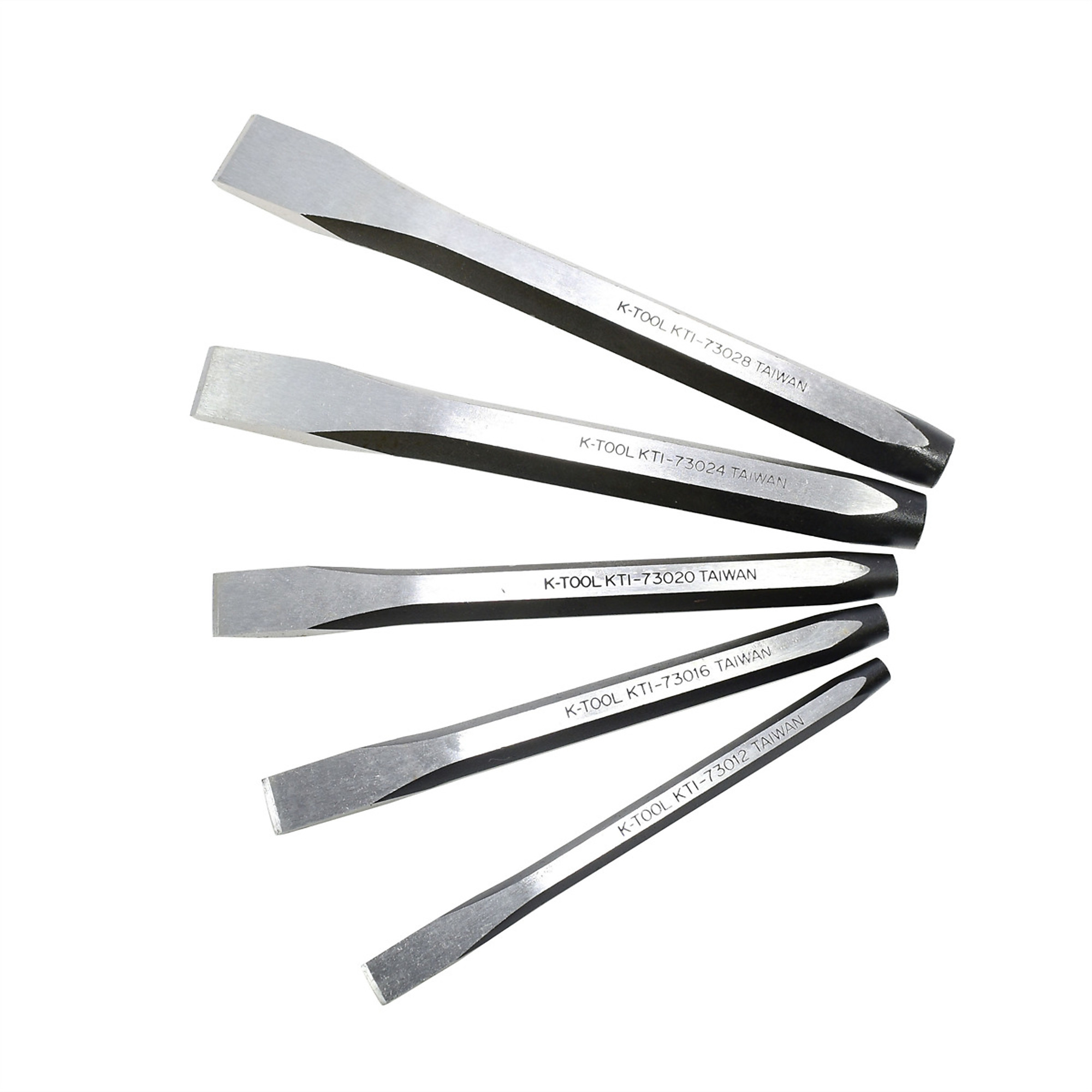 K Tool International Chisel Set — 5-Piece, 3/8in., 1/2in., 5/8in., 3/4in., 7/8in., Model# KTI73000